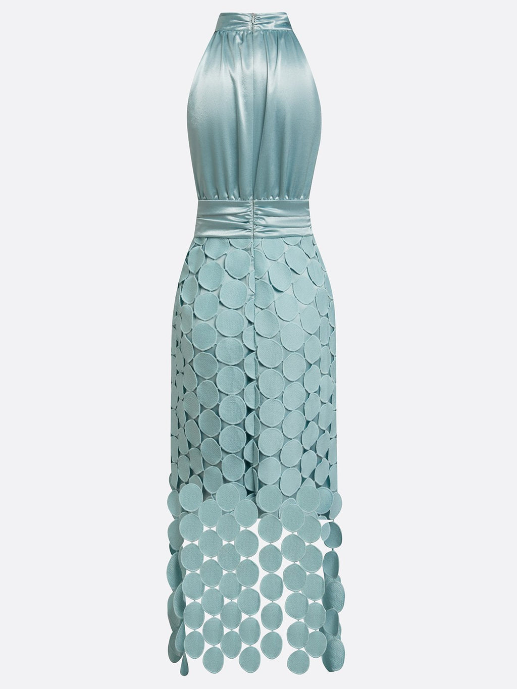 Alva | Textured Halter Occasion Midi Dress