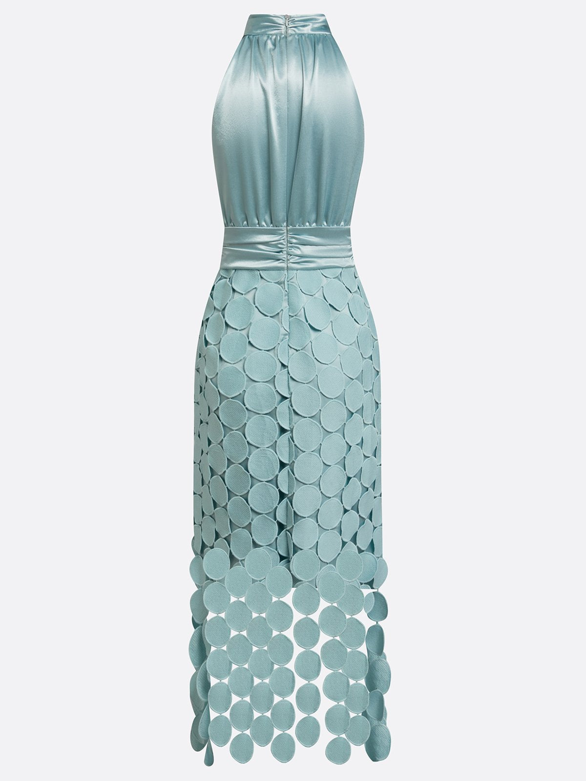 Alva | Textured Halter Occasion Midi Dress