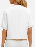 Vivian | Cropped Tweed Blazer Jacket