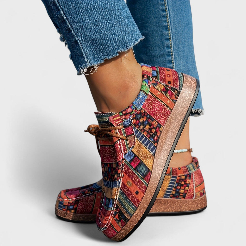 Ines | Boho Print Comfort Sneakers