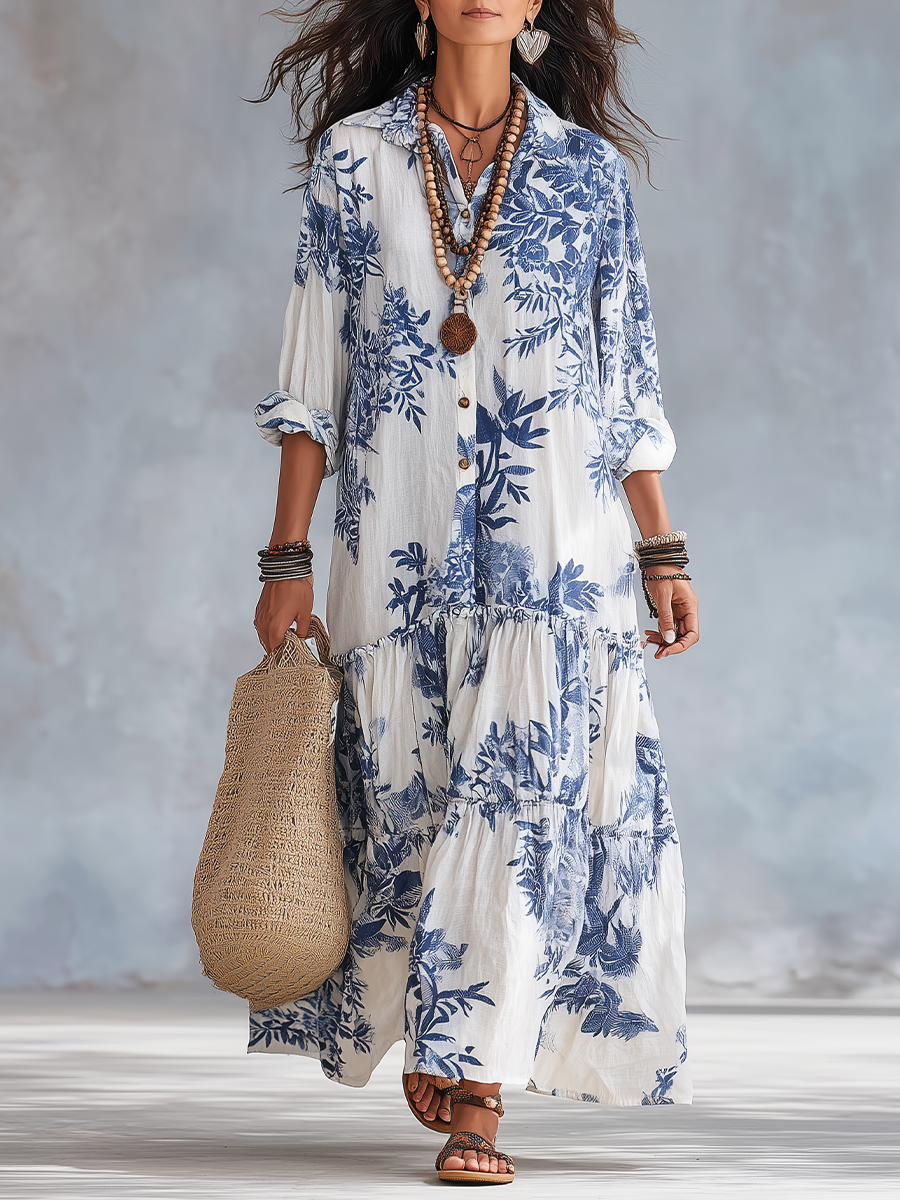 Dahlia | Bohemian Floral Maxi Dress