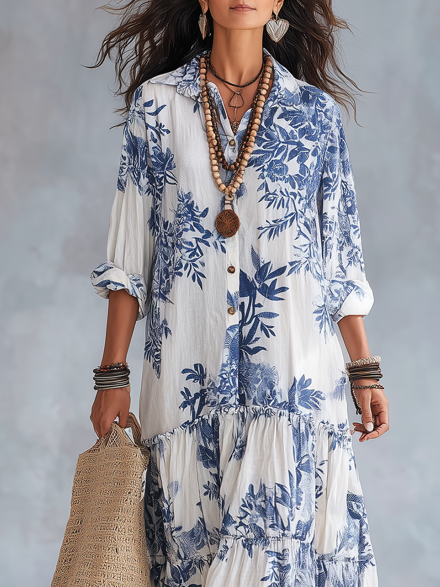 Dahlia | Bohemian Floral Maxi Dress