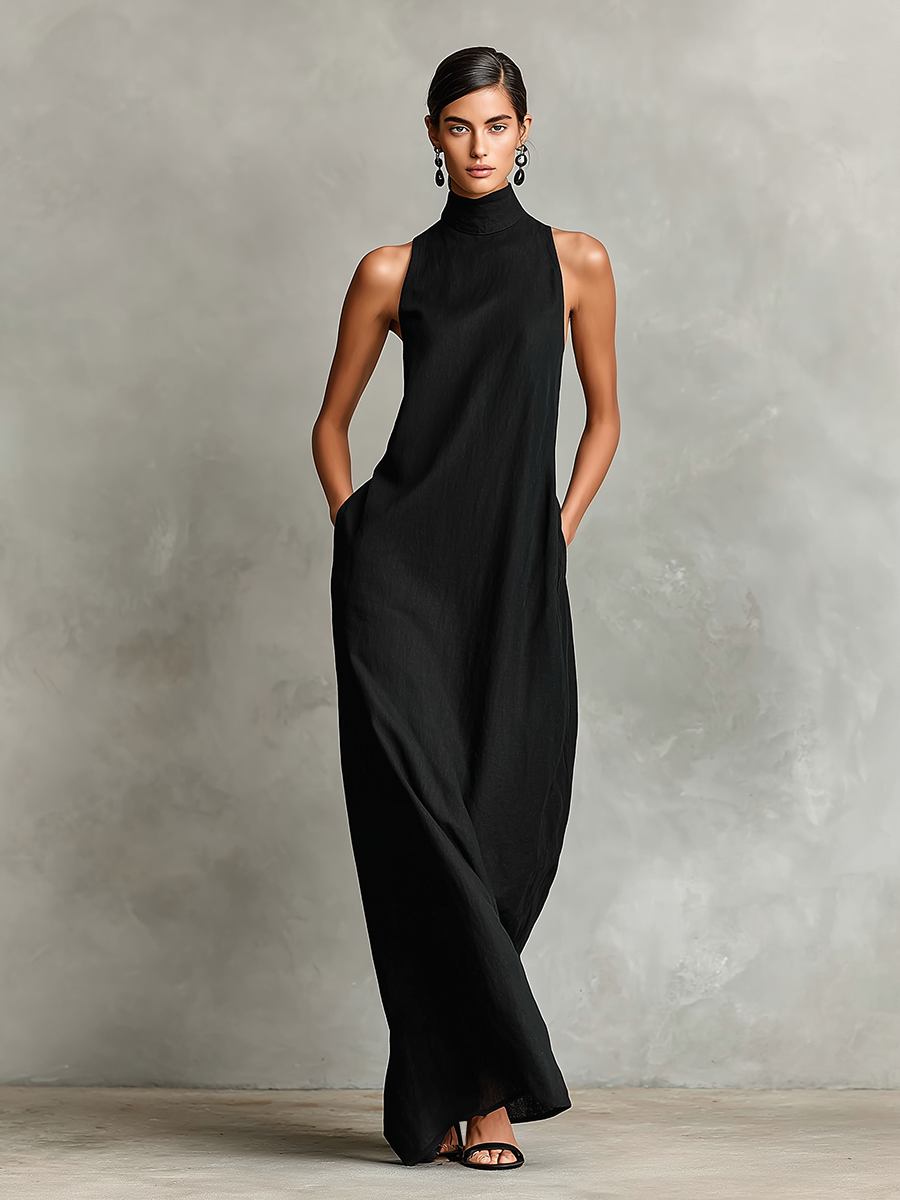 Edda | Soft Turtleneck Maxi Dress