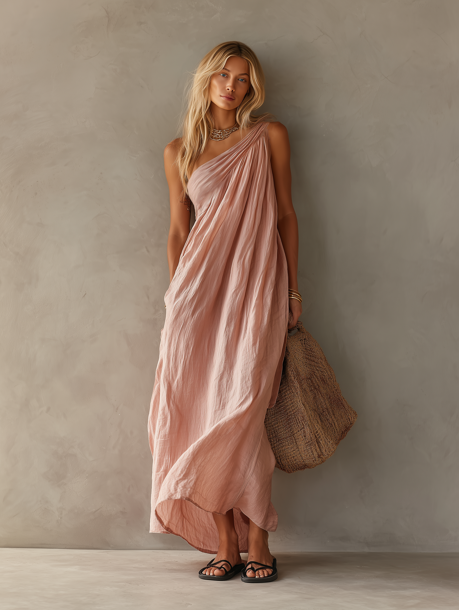 Ondine | One Shoulder Boho Maxi Dress