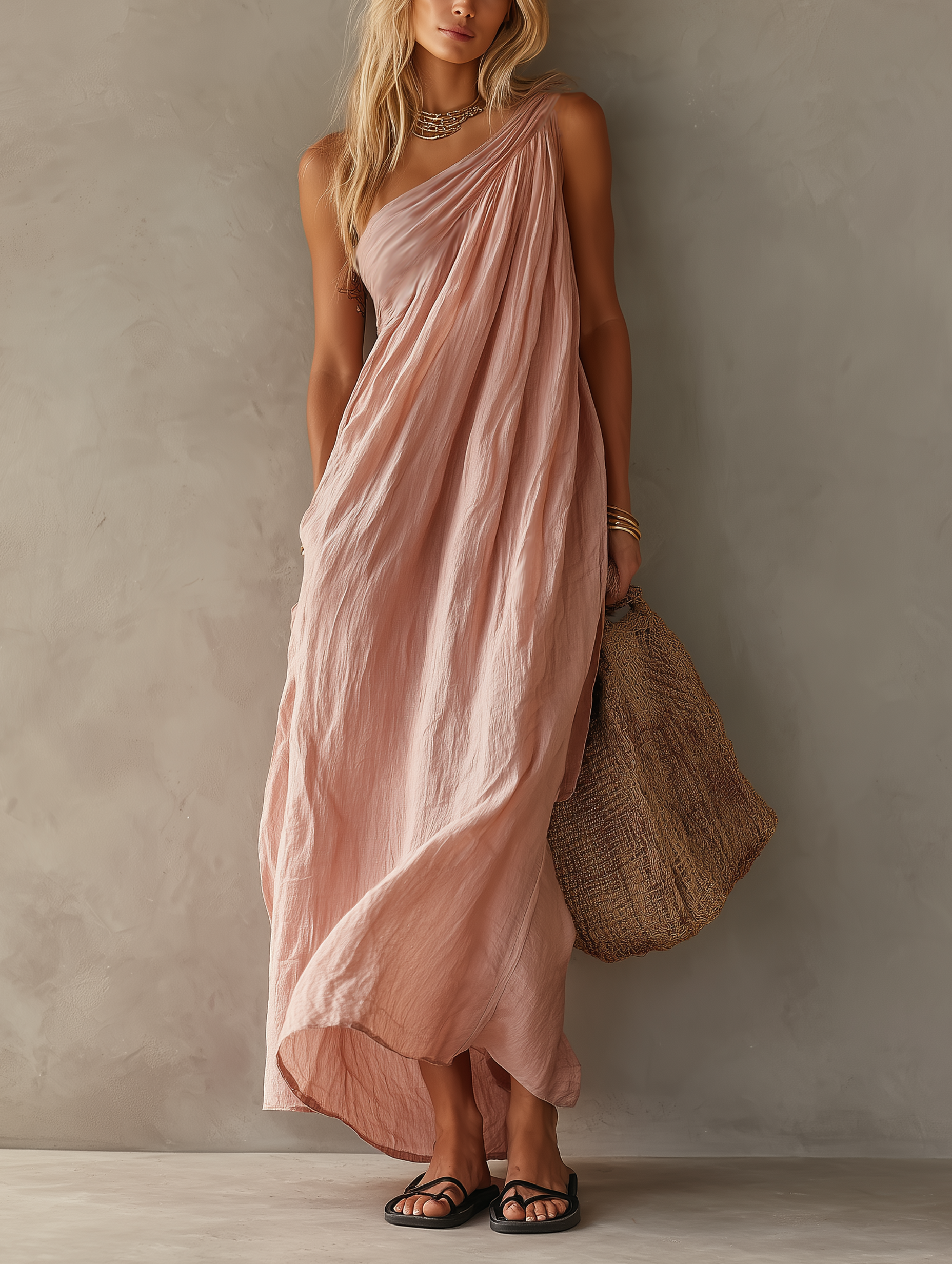 Ondine | One Shoulder Boho Maxi Dress