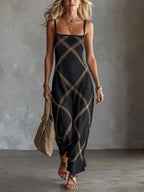 Beatrice | Geometric Print Maxi Dress
