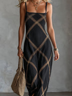 Beatrice | Geometric Print Maxi Dress