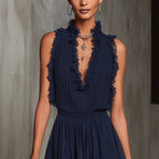 Novalie™ | Sleeveless V-Neck Ruffle Mini Dress