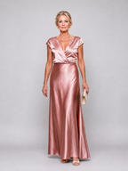 Ilva | Wrap Top Short Sleeve Maxi Dress