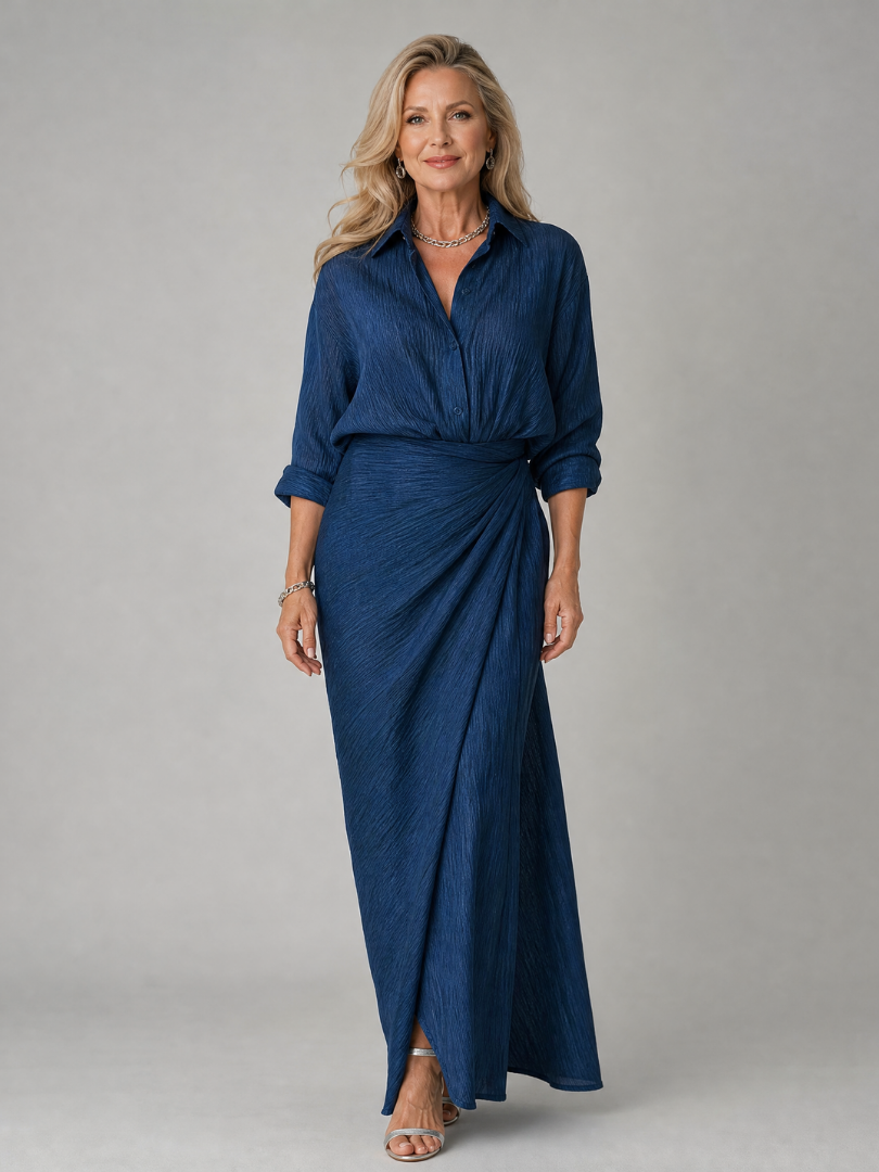 Astrid | Long Sleeve Wrap Maxi Dress
