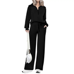 NITA – Casual Matching Sweatshirt and Wide Leg Pants Set