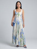 Ophelia | Square Neck Floral Midi Dress