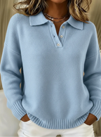 Penelope | Soft Knit Polo Sweater