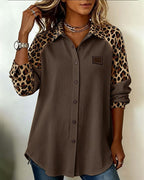 Marissa | Bold Leopard Print Button-Down Shirt