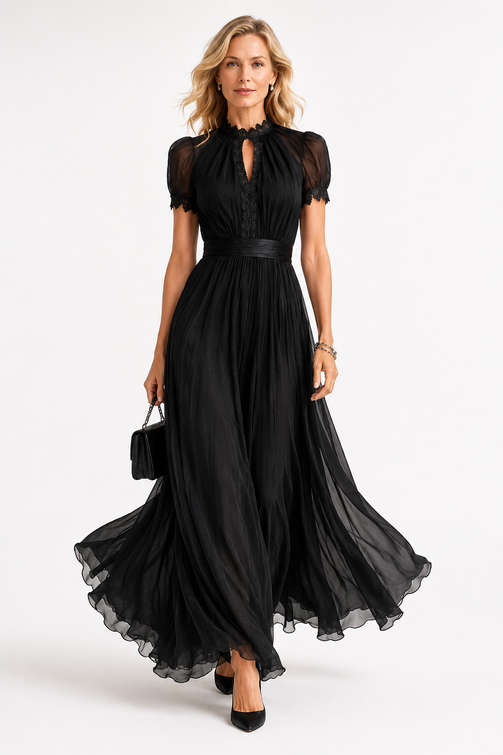 Thora | Flowing Chiffon Maxi Dress