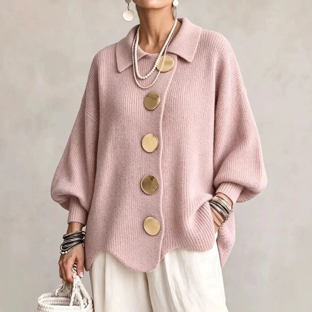 Lisette | Cozy Scalloped Hem Cardigan