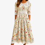 Ingrid | Wildflower Garden Midi Dress