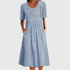 Thea | Pinstripe Midi Dress