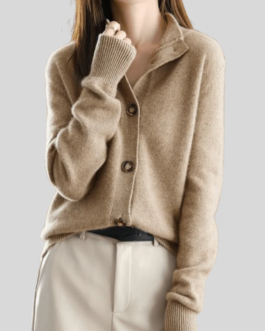 Claire | Cardigan en cachemire rétro