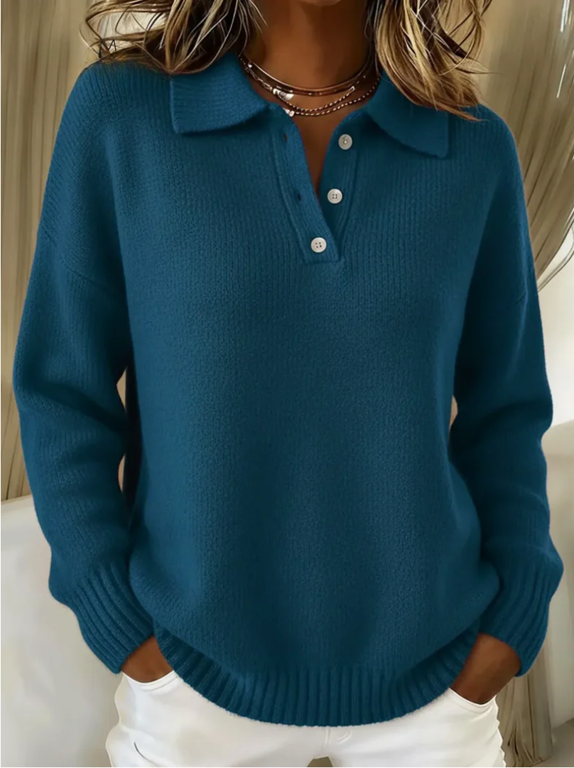 Pénélope | Pull Polo en Maille Douce