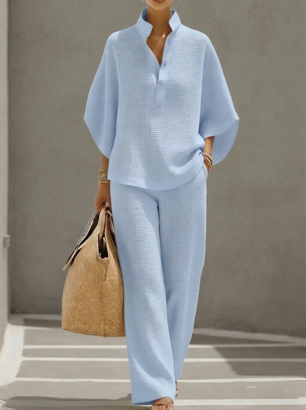 Two-Piece Women's Waffle Set