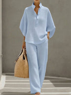 Two-Piece Women's Waffle Set