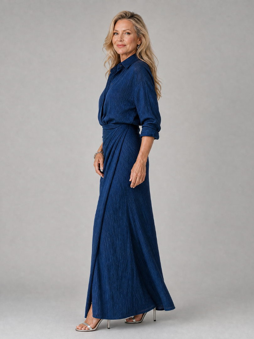 Astrid | Long Sleeve Wrap Maxi Dress