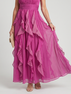 Orea | High Neck Ruffle Maxi Dress