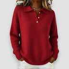 Penelope | Soft Knit Polo Sweater