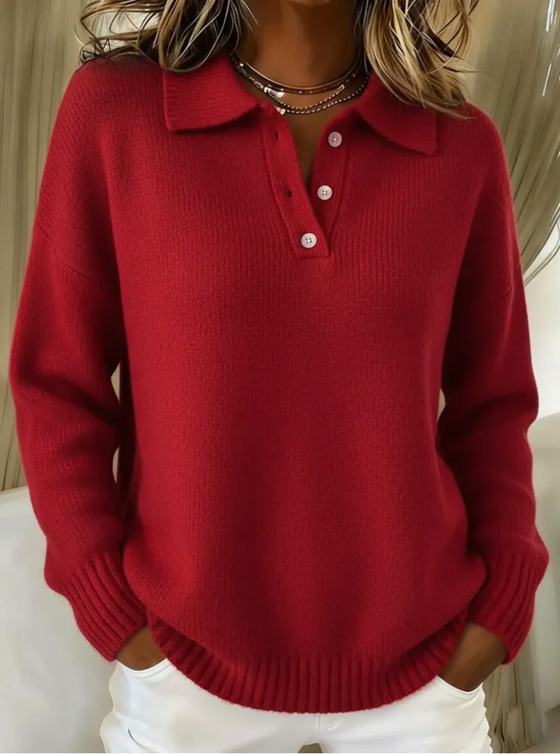 Pénélope | Pull Polo en Maille Douce