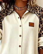 Marissa | Bold Leopard Print Button-Down Shirt