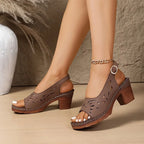 Cristy | Ankle Strap Sandals With Block Heel