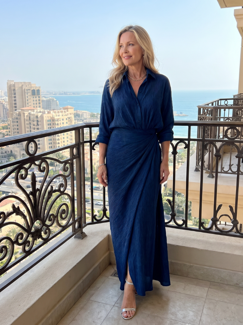Astrid | Long Sleeve Wrap Maxi Dress