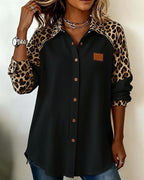 Marissa | Bold Leopard Print Button-Down Shirt