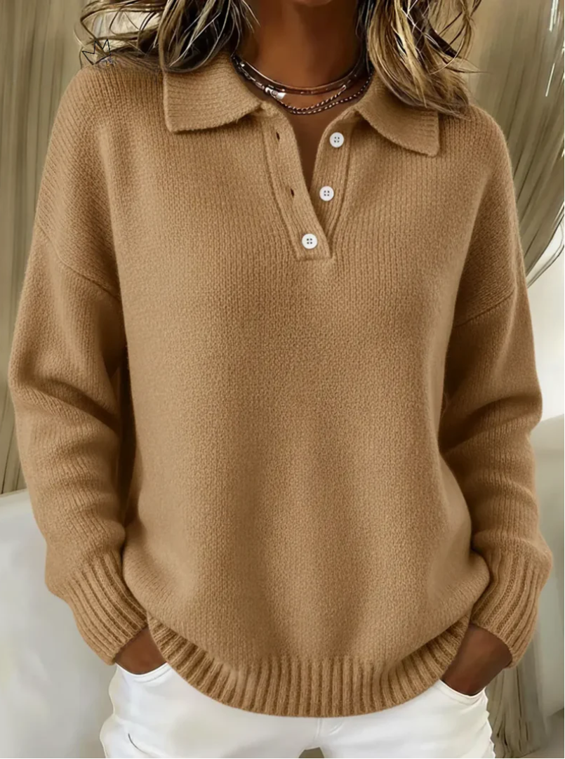 Pénélope | Pull Polo en Maille Douce