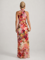 Elisabetta | Halter Floral Maxi Dress