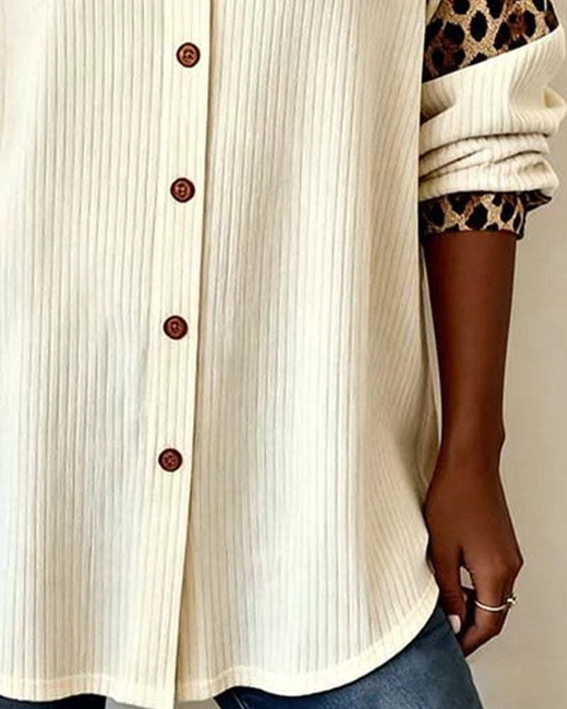 Marissa | Bold Leopard Print Button-Down Shirt