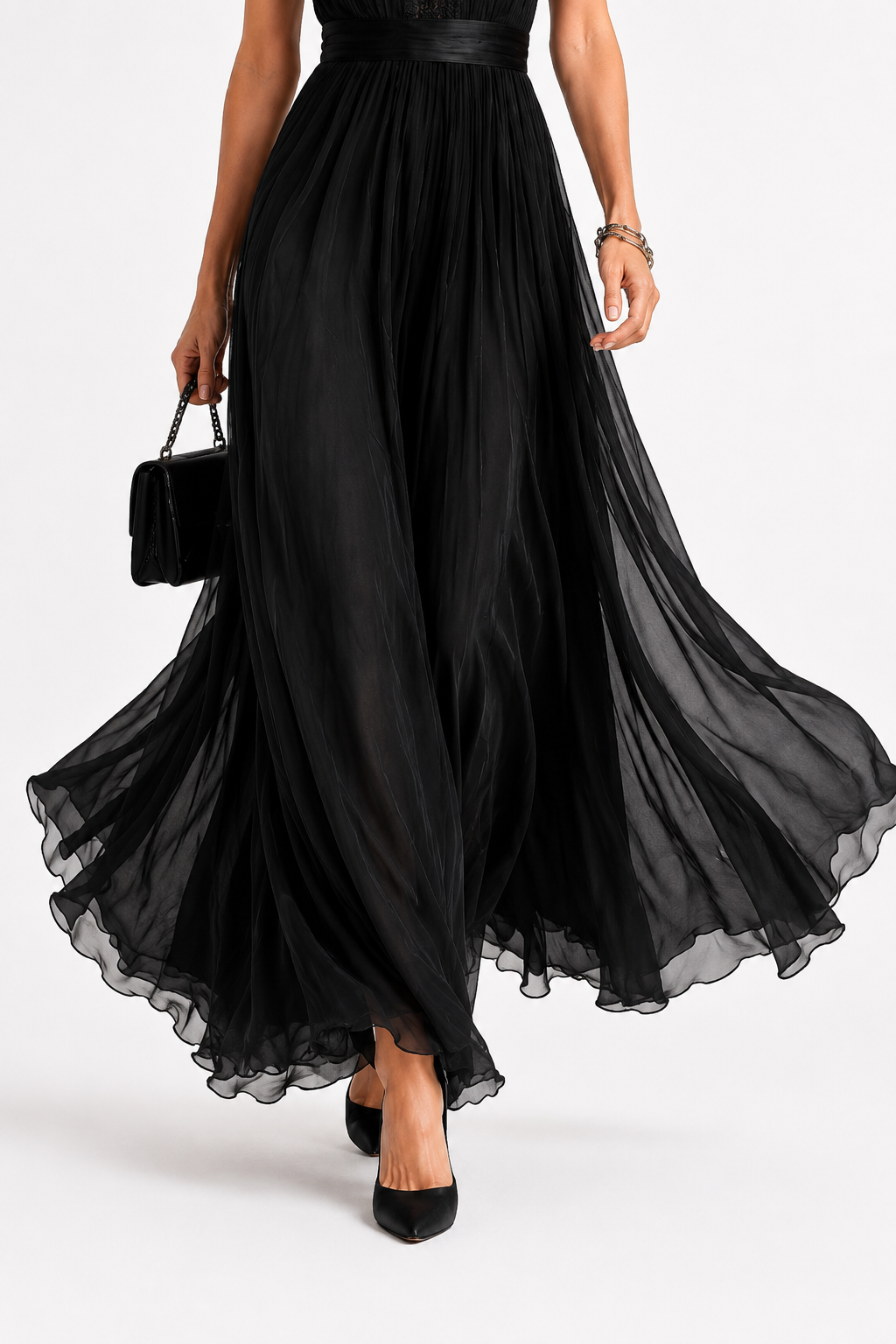 Thora | Flowing Chiffon Maxi Dress