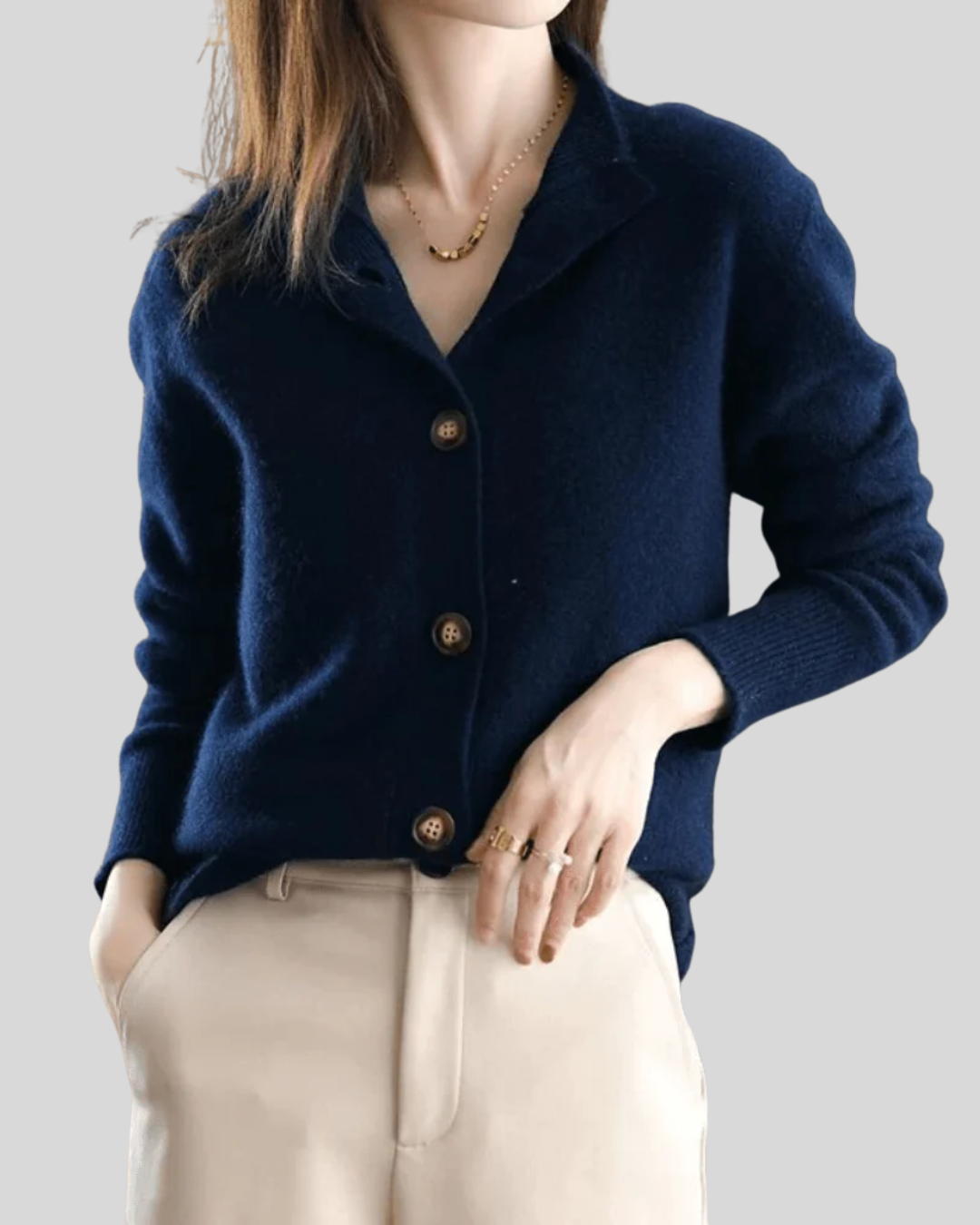Claire | Cardigan en cachemire rétro