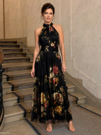 Freja | Floral Halter Midi Dress
