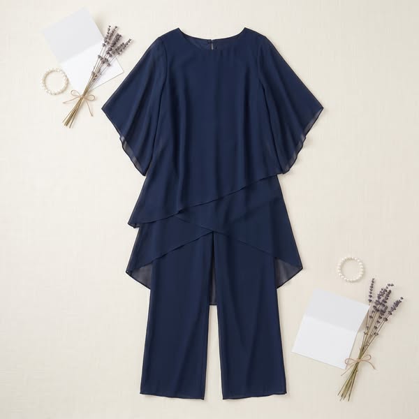 Kimmy | Draped Top with Palazzo Pants