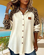 Marissa | Bold Leopard Print Button-Down Shirt