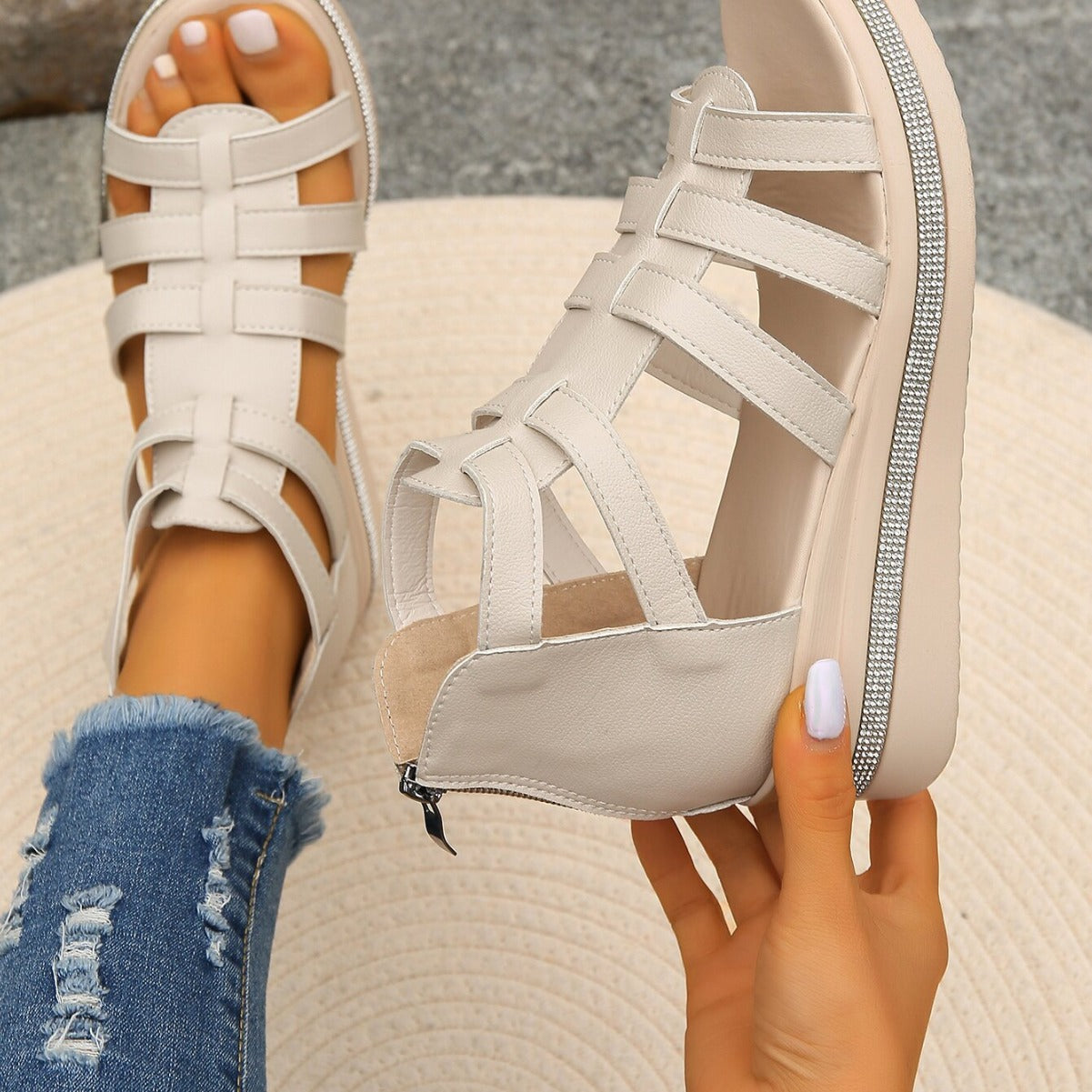 Kendall |  Strass Sandals