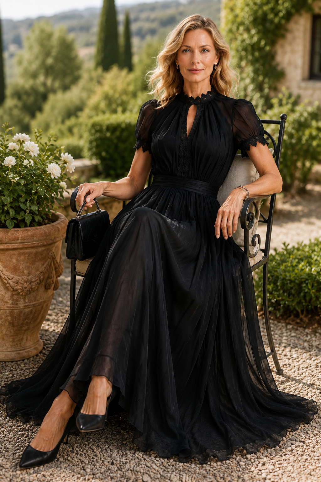 Thora | Flowing Chiffon Maxi Dress
