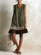 Romy | Ruffle Hem Drop Waist Dress