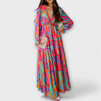 Aldona | Floral V-Neck Maxi Dress