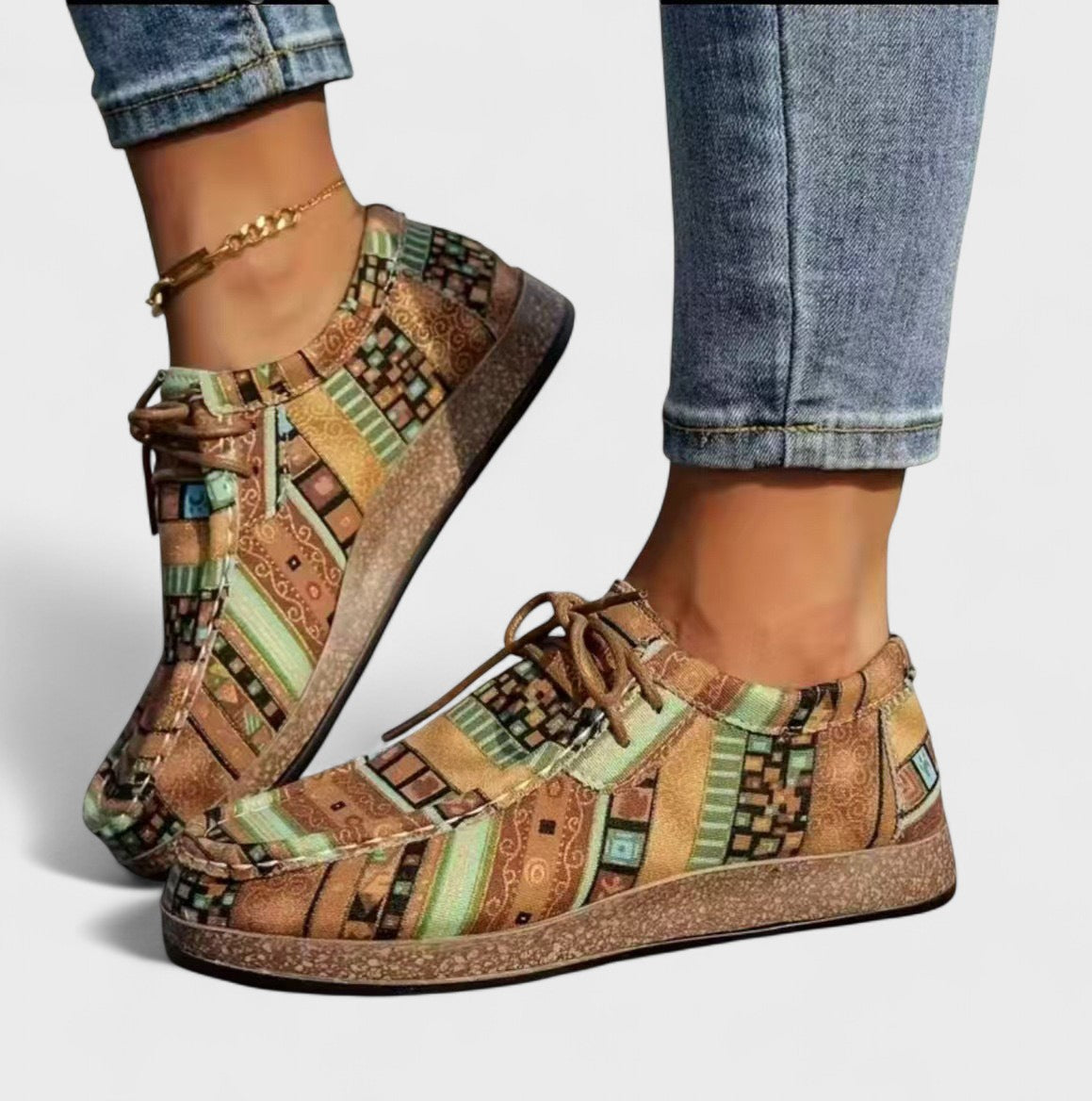Ines | Boho Print Comfort Sneakers
