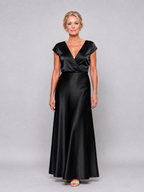 Samouse | Wrap Top Short Sleeve Maxi Dress