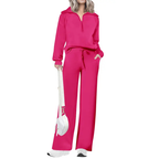NITA – Casual Matching Sweatshirt and Wide Leg Pants Set