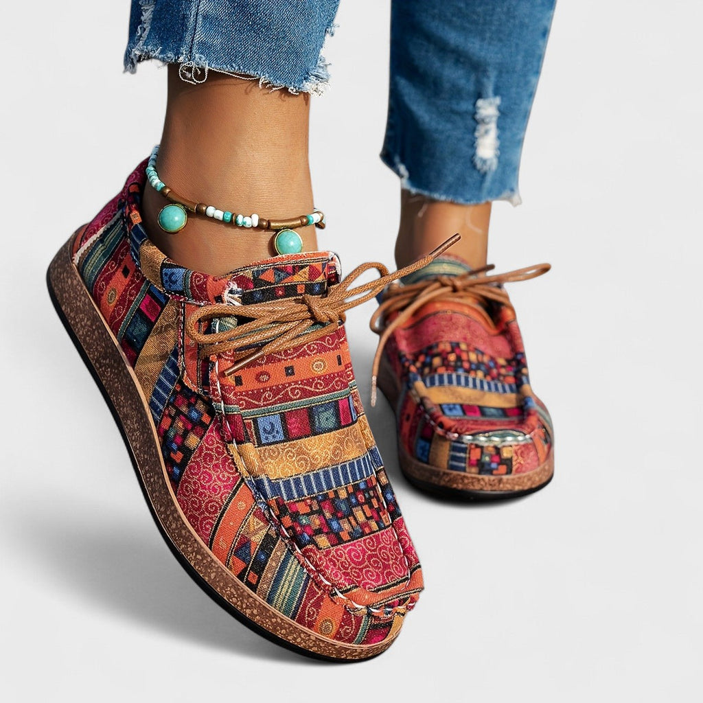 Ines | Boho Print Comfort Sneakers